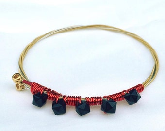 Guitar String Bangle Bracelet