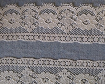 Vintage Poly Cotton Lace Trim 2" Wide