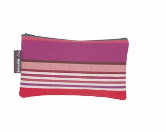 Striped French pouch - make up bag - pencil case