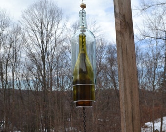 Wine Bottle Wind Chime, Triple Layer Wind Chime, Glass Wind Chime, Beer Bottle Chime
