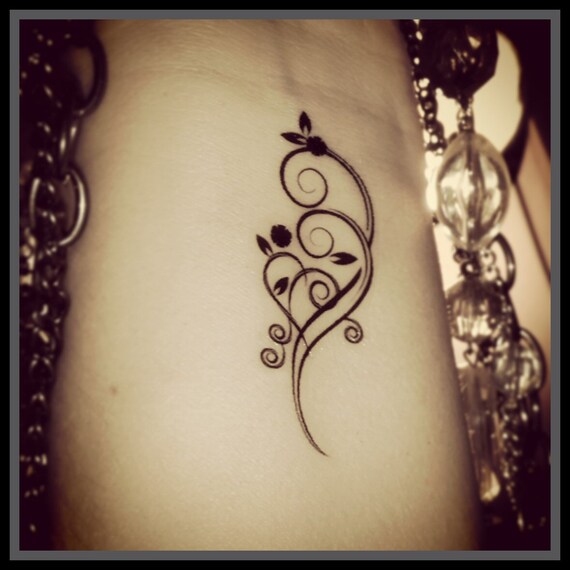 tattoo temporary vine swirls vines tattoo fake tattoo heart swirly with temporary tattoo temporary vine swirls vines tattoo fake tattoo heart swirly with temporary