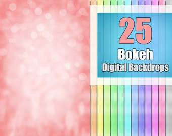 Bokeh Overlay, Digital Background Backdrop, Photoshop Texture