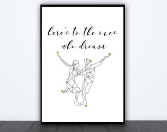 la la land art poster ryan gosling emma stone geek home décor dorm room art inspirational décorations motivational signs