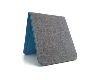 OhSoRetro Mens Wallet / Super Thin Billfold Wallet / Oatmeal Grey Wool Tweed / Non-Leather Wallet
