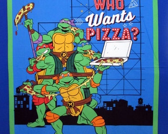 NEW! Teenage Mutant Ninja Turtles Fabric- TMNT Fabric- Who Wants Pizza Fabric From Springs Creative