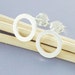 1 pair of 925 Sterling Silver Brushed Circle Stud Earrings 9mm. minimalist earrings :er0884