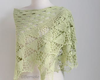 OLIVIA, Crochet shawl pattern pdf