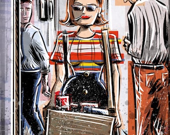 Peggy Olson, Mad Men, Art Print, Peggy Olsen,lost horizon, madmen, Joe Badon Elisabeth Moss Don Draper Sterling Cooper Ad Advertising AMC