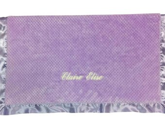 Lavender Baby Blanket with Names