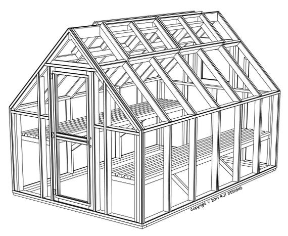 8 x 12 Greenhouse Plans  PDF Version