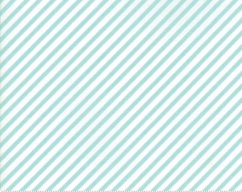 Vintage Holiday Aqua Bias Stripe 55168 22 by Bonnie & Camille for Moda