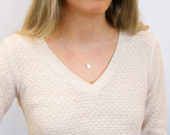 Minimalist Small Triangle Necklace, Gold Fill, gold triangle necklace • NTH12x91