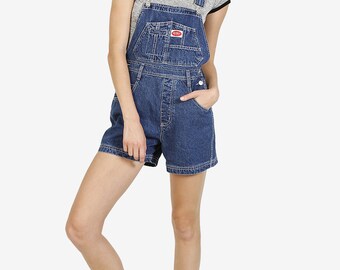 90s Deadstock Denim Overall Shorts! ~ Blue Stonewash Denim! ~ Free US Shipping
