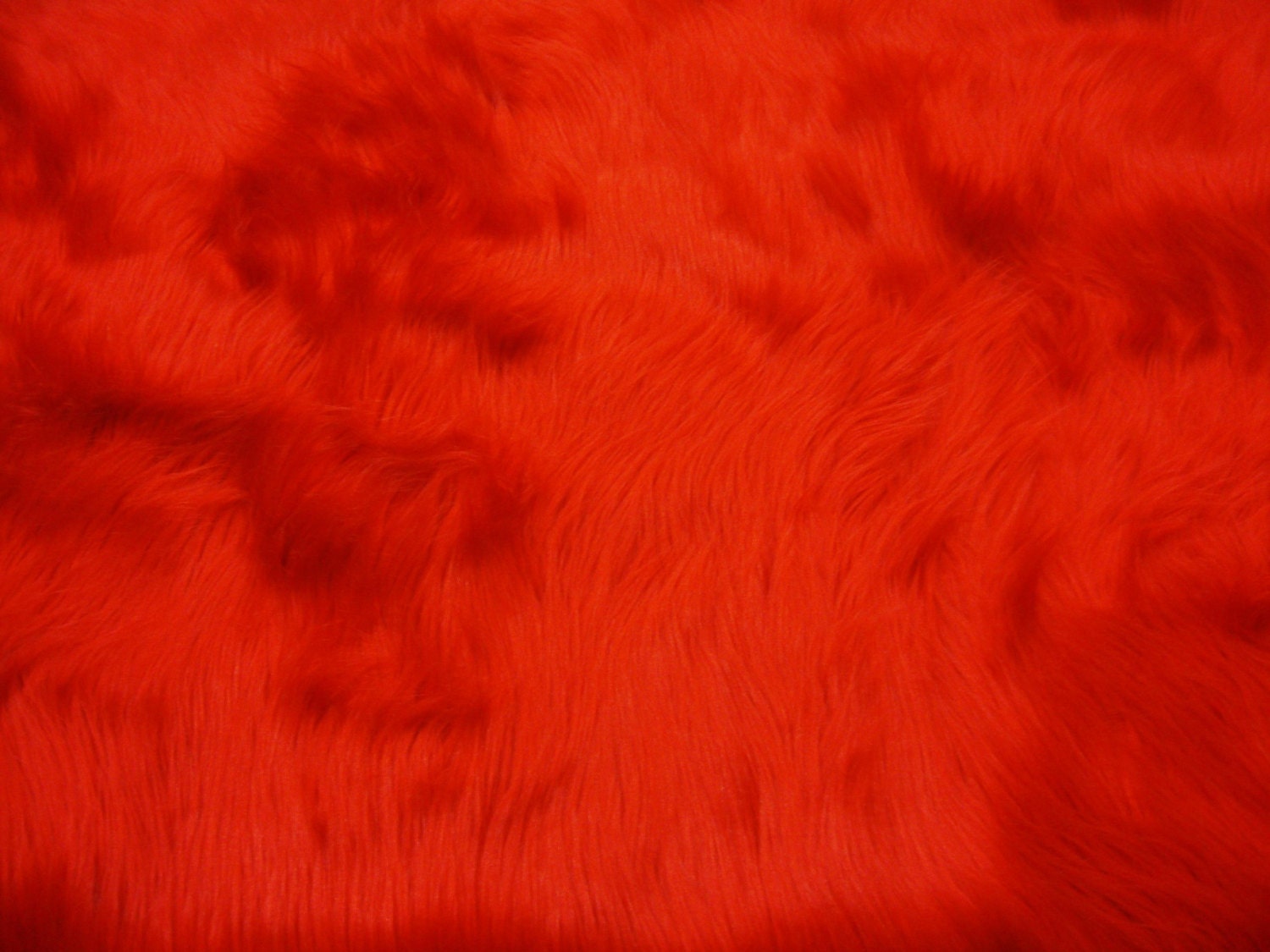 8 X 10 Red Gy Fur Faux Rug Rectangle Shape Zoom