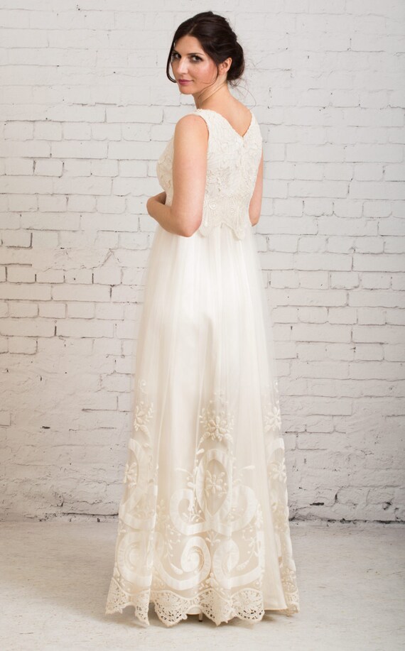 Rustic Wedding Dress Boho Casual Simple Lace Sofia Gown Rustic Wedding Dress Boho Casual Simple Lace Sofia Gown