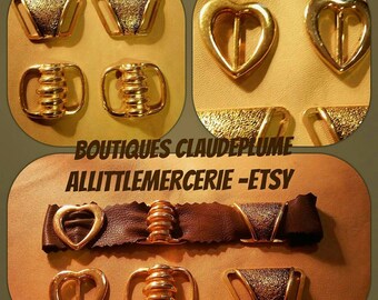 6 loops spends leather gold metal
