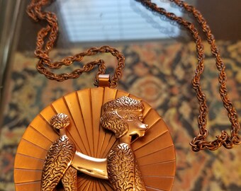 FREE SHIPPING 1950 Copper Necklace