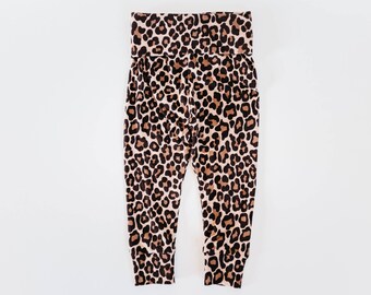 Baby leggings/Baby girl clothes/Leopard leggings/Animal print/Leggings/Cheetah/Baby pants/Hipster/Toddler leggings/Size 9-12 months