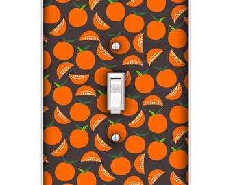 Funky Oranges Decorative Single Toggle Light Switch Cover - Decorative Single Toggle Switch Plate Cover