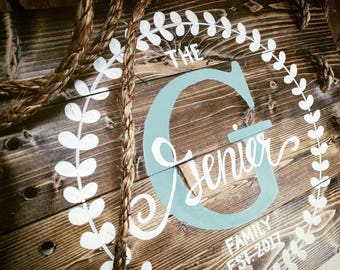 Family Board, Door Sign, Gifts, Established board, wedding gifts.
