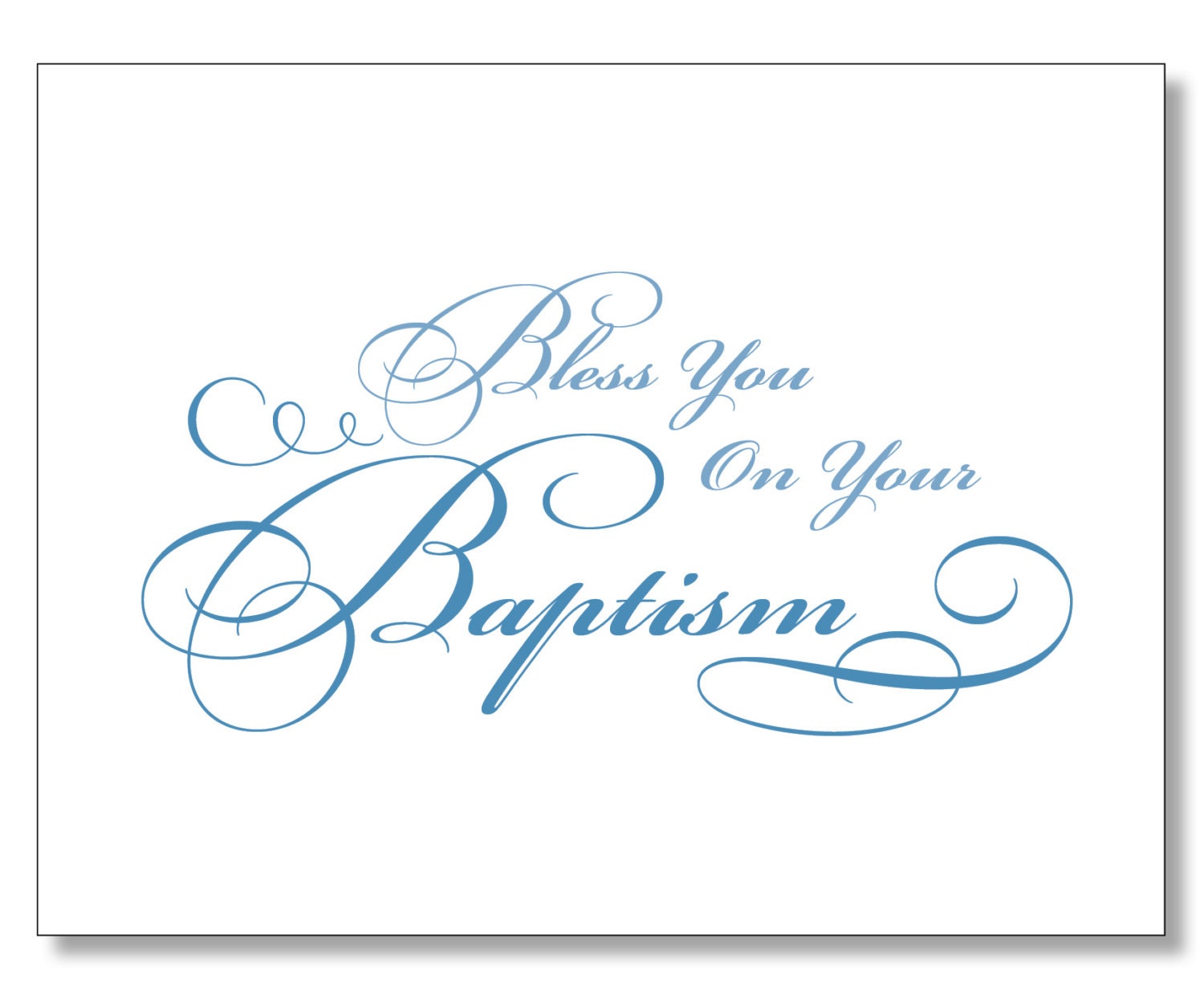 Baptism Card Beautiful Lovely Handmade Card Congratulations