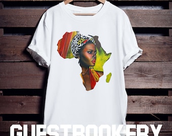 African Woman T-shirt - African Clothing - African - Graphic Tees - Nubian - Black Lives Matter - Colorful T-shirt - Africa - Afrocentric