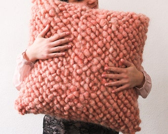 floor pillow pink, large wool floor pouf, floor cushion, floor pouf, floor pillow seating, pouf, floor cushions, big pillows, handmade