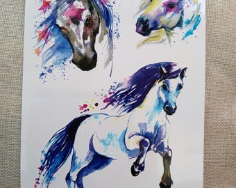 horses temporary tattoos/ animal tattoos