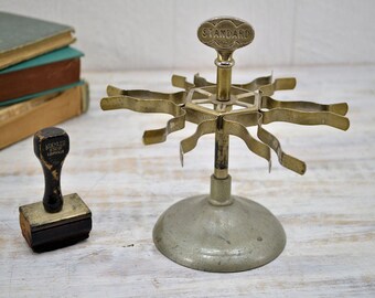 Standard Rubber Stamp Stand - vintage desktop stamp holder - Office Carousel