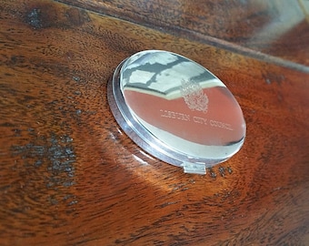 Rare Vintage Compact Mirror, Lisburn City Council, Collectible, Northern Ireland Memorabilia, Belfast