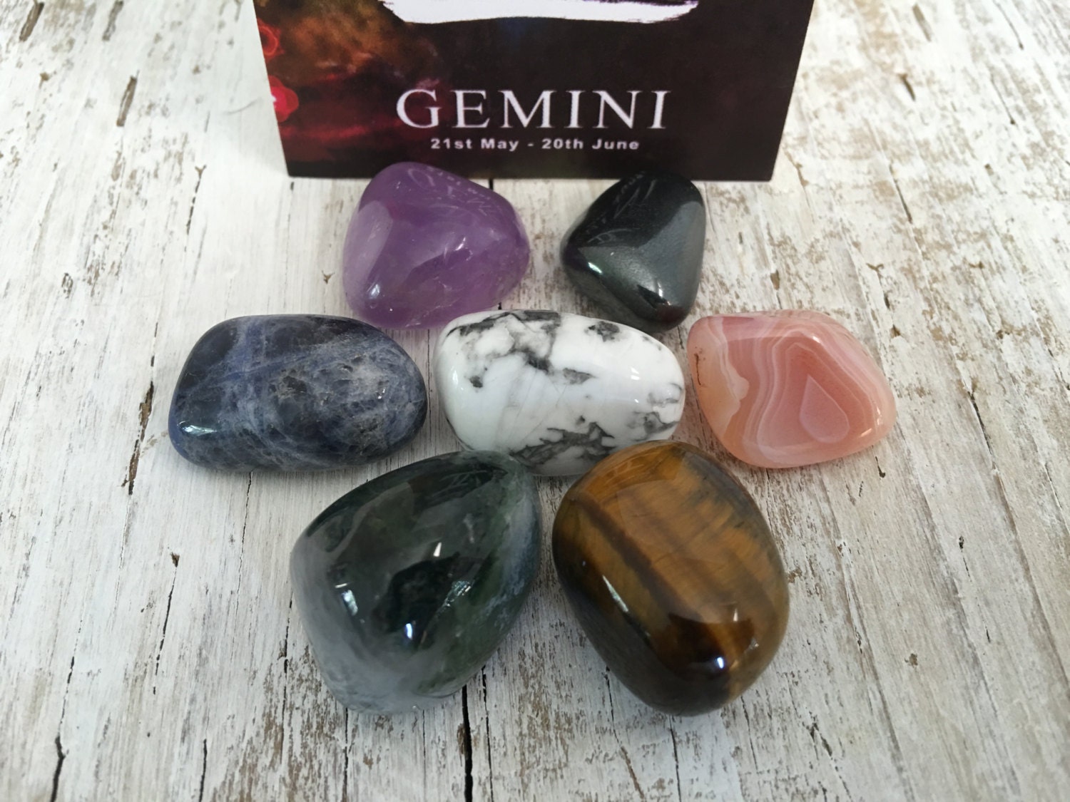 GEMINI Chakra Balancing Stone Set Horoscope Chakra Kit 7