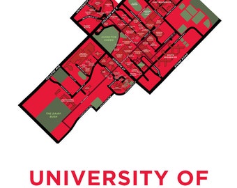 11x14 Otterbein University Campus Map