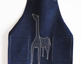 Denim men's Apron MOUNTAIN, heavy duty apron, barista apron, work apron, barbecue apron, barber apron, craftsman canvas workshop apron
