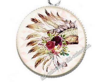 Ethnic Dreamcatcher av33 flowers resin pendant cabochon