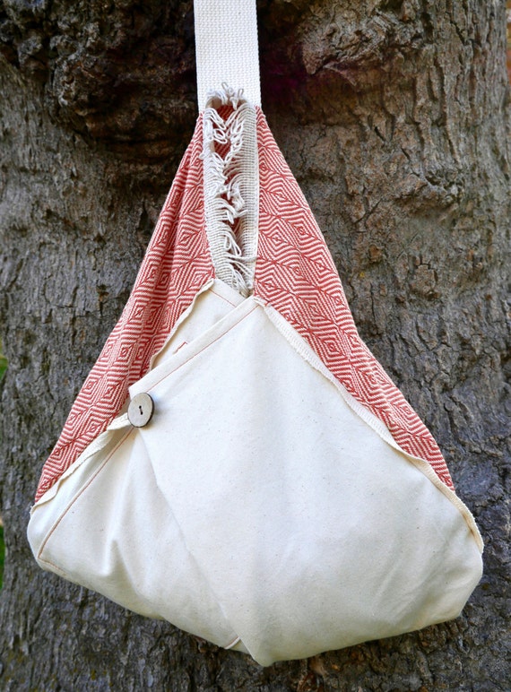 Round Beach Towel/Blanket & Backpack Sling Bag Turkish