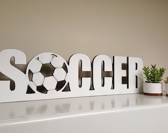 Soccer with Ball Cutout Sign