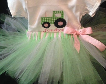 Tractor/Farmer Onesie and Tutu Set