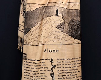 Alone by Edgar Allan Poe Shawl Scarf Wrap