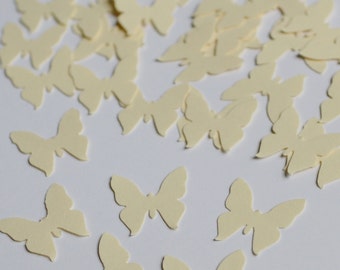 Cream Die Cut Butterflies, Table Decoration, Wedding Confetti Butterfly, Die Cuts for Scrapbooking or Cardmaking