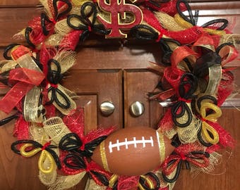 Florida State University Football Wreath
