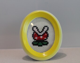 Super Mario Fire Flower Mini Framed Cross Stitch