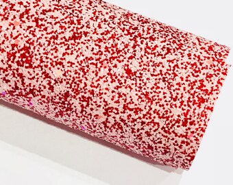 Strawberry Shortcake Chunky Glitter Fabric Sheet