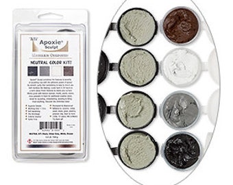 NEUTRAL COLOR Kit includes: 4 Colors of Apoxie Sculpt - DIY, Snap Jewelry, Aves, Apoxie Sculpt, Clay Snaps, Found Objects, Steampunk