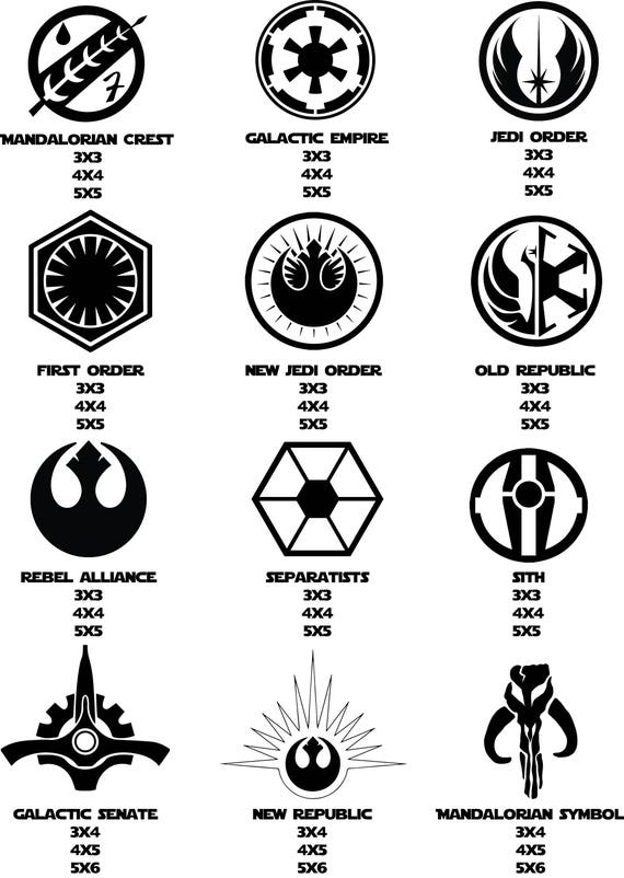 Star Wars Decals First Order Decal Rebel Alliance Decal