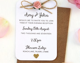 wedding invitations with hearts