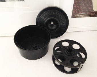 Bowl universal spire Superinox black bakelite, made in France 1950