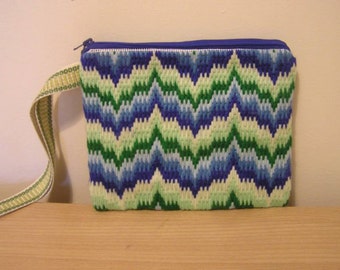 One of a Kind Handmade Needlepoint Clutch