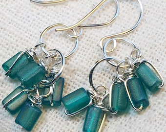 Aqua earrings, tiny earrings, small earrings, aqua blue, blue earrings, aqua blue earrings, dainty earrings, minimalist earrings