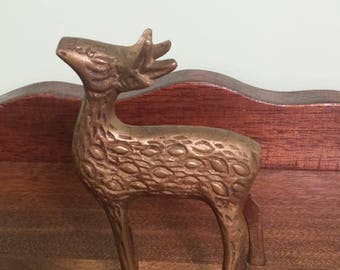 Small 4" Brass(?) Deer Figure Decoration