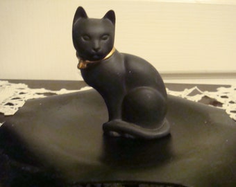 Franklin Mint Curio Cat Black Basalt